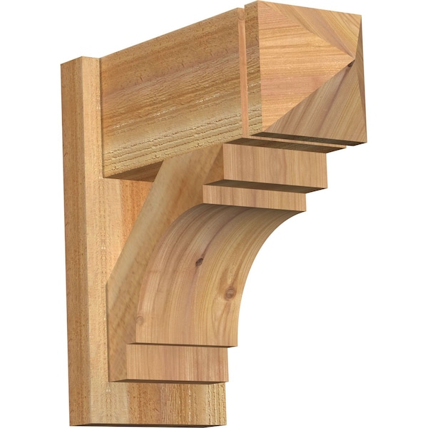 Ekena Millwork Merced Rough Sawn Arts and Crafts Outlooker, Western Red Cedar, 8"W x 18"D x 18"H OUT08X18X18MRC03RWR - main